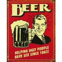 Plaatstalen bord / Beer -Ugly People