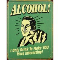 Plaatstalen bord / Alcohol - More Intere