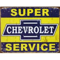 Plaatstalen bord / GM Super Chevy Servi