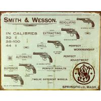 Plaatstalen bord / S&W -Revolvers