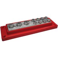 Kopplingsplint 3x5M8+8xM6 röd