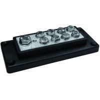 Kopplingsplint 1xM8 + 8xM6 Svart